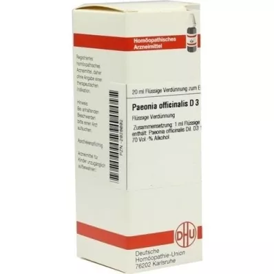 PAEONIA OFFICINALIS D 3 Hígítás, 20 ml
