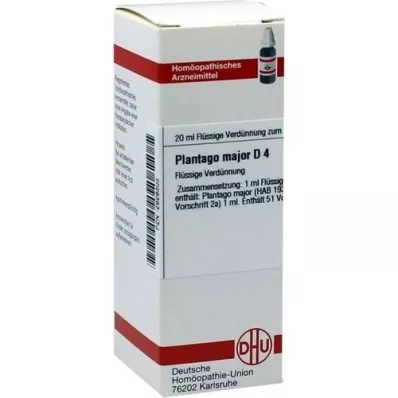 PLANTAGO MAJOR D 4 hígítás, 20 ml