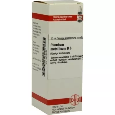 PLUMBUM METALLICUM D 6 Hígítás, 20 ml