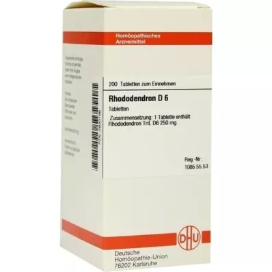 RHODODENDRON D 6 tabletta, 200 db