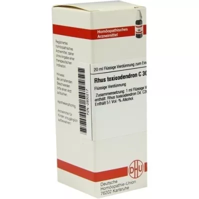 RHUS TOXICODENDRON C 30 hígítás, 20 ml