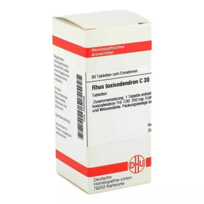 RHUS TOXICODENDRON C 30 tabletta, 80 db
