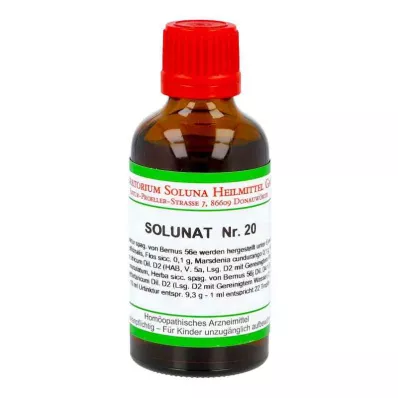 SOLUNAT No.20 csepp, 50 ml