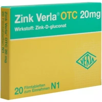 ZINK VERLA OTC 20 mg filmtabletta, 20 db