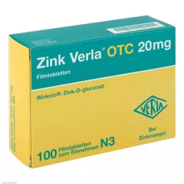 ZINK VERLA OTC 20 mg filmtabletta, 100 db