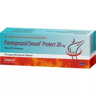 PANTOPRAZOL Dexcel Protect 20 mg bélsavmentes tabletta, 14 db