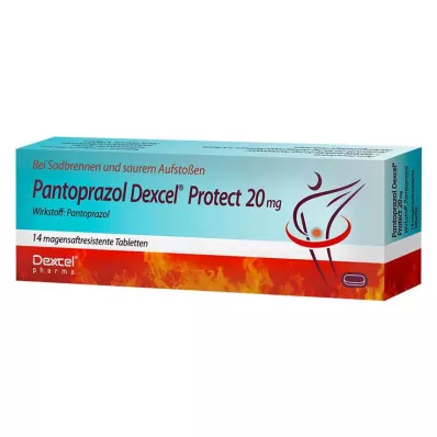 PANTOPRAZOL Dexcel Protect 20 mg bélsavmentes tabletta, 14 db