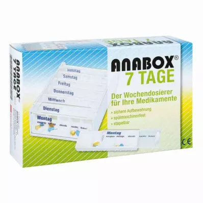 ANABOX 7 napos heti adagoló fehér, 1 db ANABOX 7 napos heti adagoló fehér, 1 db