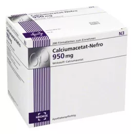 CALCIUMACETAT NEFRO 950 mg filmtabletta, 200 db