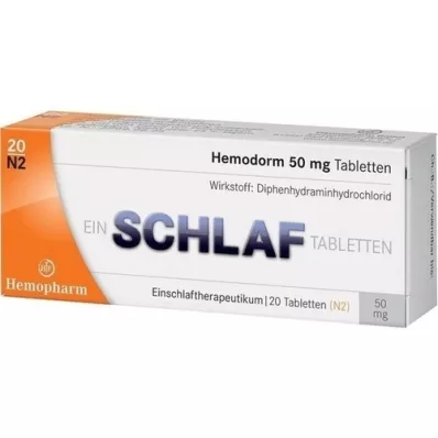 HEMODORM 50 mg-os altató tabletta, 20 db