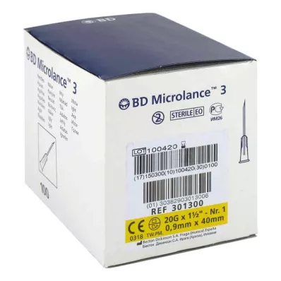 BD MICROLANCE Kanül 20 G 1 1/2 0,9x40 mm, 100 db