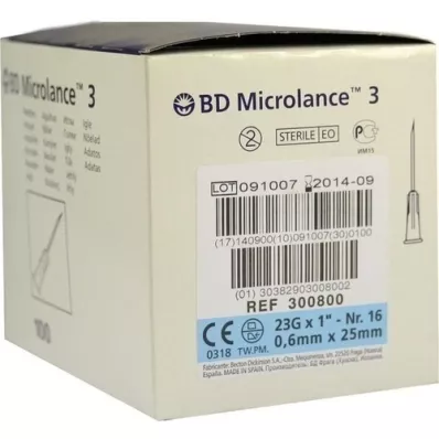 BD MICROLANCE Kanül 23 G 1 0,6x25 mm, 100 db