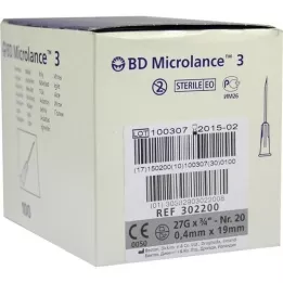 BD MICROLANCE Kanül 27 G 3/4 0,4x19 mm, 100 db