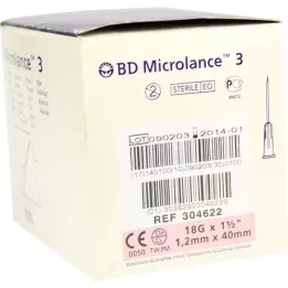 BD MICROLANCE Kanül 18 G 1 1/2 40 mm transz., 100 db