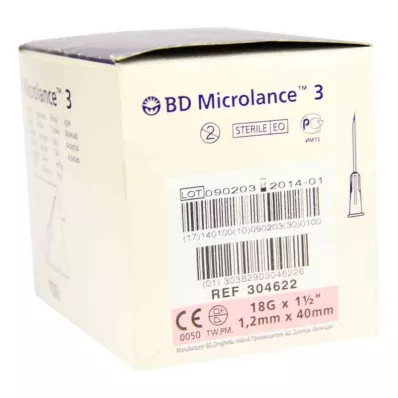 Bd Microlance kanül 18 G 1 1/2 transz 18 40 mm (100 db) Bd Microlance kanül 18 G 1 1/2 transz 18 40 mm (100 db)