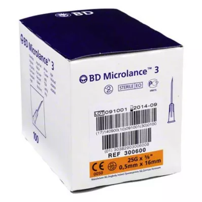 BD MICROLANCE Kanül 25 G 5/8 0,5x16 mm, 100 db