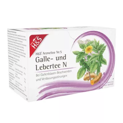 H&amp;S Epe- és májtea N szűrő tasak, 20X2.0 g