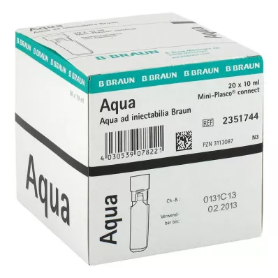 AQUA AD injectabilia Miniplasco connect injekciós oldat, 20X10 ml