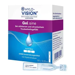 HYLO-VISION Gel sine egyszeri adagolású pipetták, 20X0,35 ml