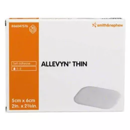 ALLEVYN Vékony 5x6 cm-es vékony sebkötszer, 10 db