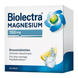 BIOLECTRA Magnézium 150 mg citromos pezsgőtabletta, 20 db
