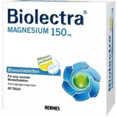 BIOLECTRA Magnézium 150 mg citromos pezsgőtabletta, 40 db