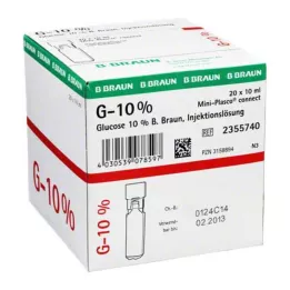 GLUCOSE 10%-os B.Braun Mini Plasco connect injekciós oldat, 20X10 ml