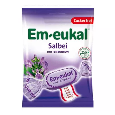 EM-EUKAL Cukormentes zsályás cukormentes cukorka, 75 g