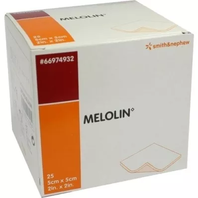 MELOLIN 5x5 cm-es sebkötszerek steril, 25 db