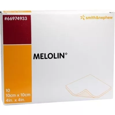 MELOLIN 10x10 cm-es sebkötszerek steril, 10 db