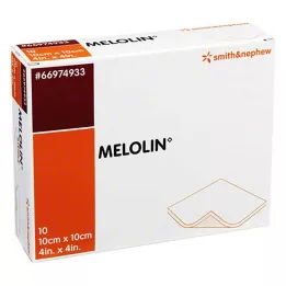 MELOLIN 10x10 cm-es sebkötszerek steril, 10 db