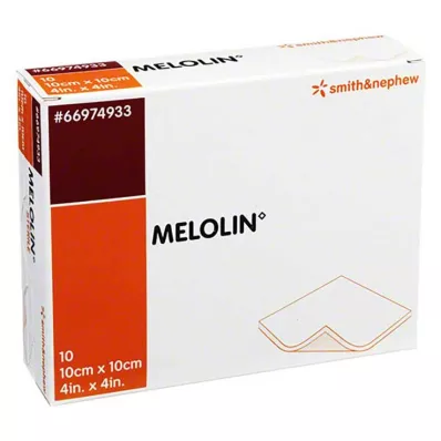 MELOLIN 10x10 cm-es sebkötszerek steril, 10 db