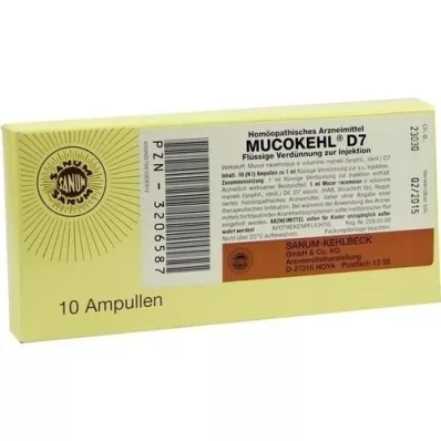MUCOKEHL D 7, 10X1 ml-es ampullák