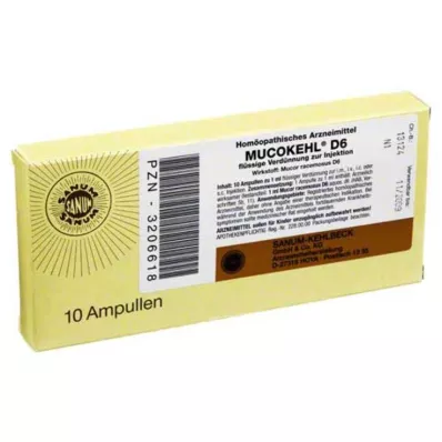 MUCOKEHL Ampullák D 6, 10X1 ml