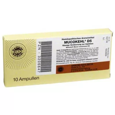 MUCOKEHL D 5, 10X1 ml-es ampullák