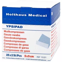 MULLKOMPRESSEN Ypsipad 5x5 cm steril 8x, 25X2 db