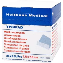 MULLKOMPRESSEN Ypsipad 7,5x7,5 cm steril 8x, 25X2 db