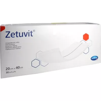 ZETUVIT nedvszívó borogatás nem steril 20x40 cm, 30 db