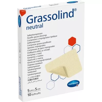 GRASSOLIND 5x5 cm-es kenőcsös borogatás, steril, 10 db