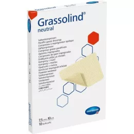 GRASSOLIND 7,5x10 cm-es kenőcsös borogatás, steril, 10 db