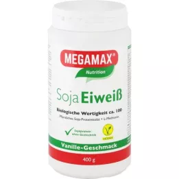MEGAMAX Szójaprotein vaníliás por, 400 g