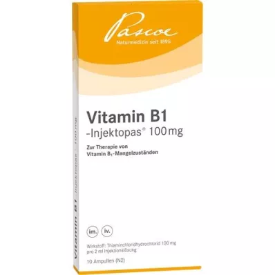 VITAMIN B1 INJEKTOPAS 100 mg oldatos injekció, 10X2 ml