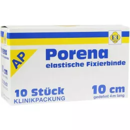 PORENA Elasztikus gézkötés 10 cm fehér, cellux nélkül, 10 db