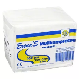 ERENA 10x10 cm-es, nem steril 8x gézkompressz, 100 db