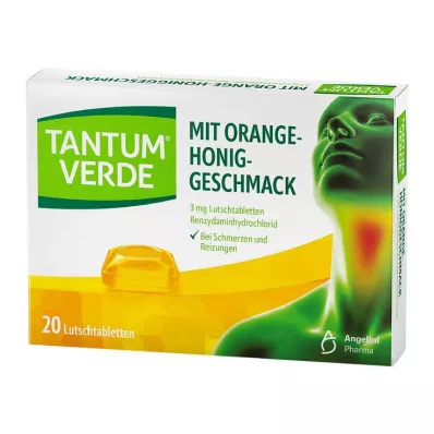 TANTUM VERDE 3 mg-os cukorkák narancs-méz ízesítéssel, 20 db