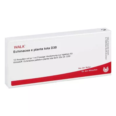 ECHINACEA E planta tota D 30 ampulla, 10X1 ml