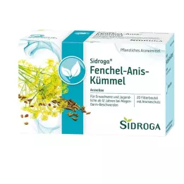 SIDROGA Édeskömény ánizsos köményes tea szűrőzacskó, 20X2.0 g