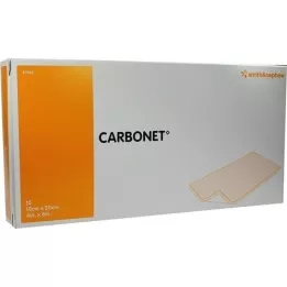 CARBONET 10x20 cm-es szagelnyelő sebkötszer aktív szénnel, 10 db