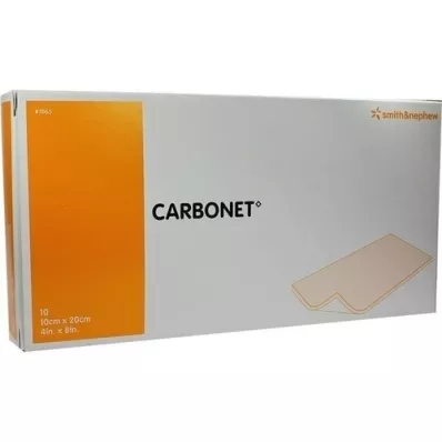 CARBONET 10x20 cm-es szagelnyelő sebkötszer aktív szénnel, 10 db