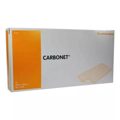 CARBONET 10x20 cm-es szagelnyelő sebkötszer aktív szénnel, 10 db
